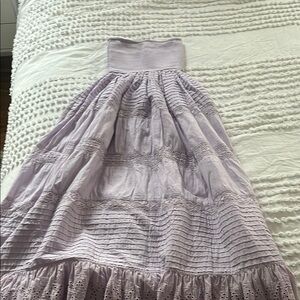 Lavender Strapless Maxi Dress